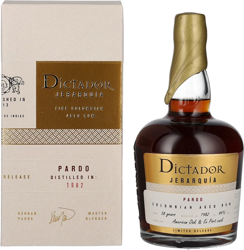 Rum JERARQUiA 38 Years Old 1982 Dictador + GB 0,7 l