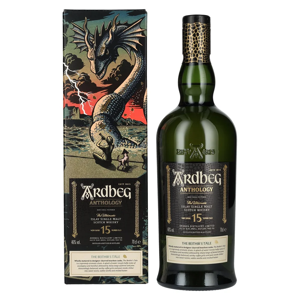 Škotski viski Ardbeg 15 Years Old The Ultimate The Beithir's Tale Islay Single Malt + GB 0,7 l