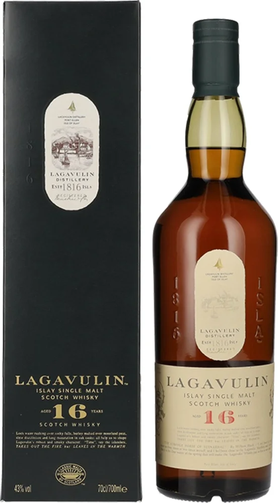 Škotski viski Lagavulin Islay Single Malt 16 + GB 0,7 l