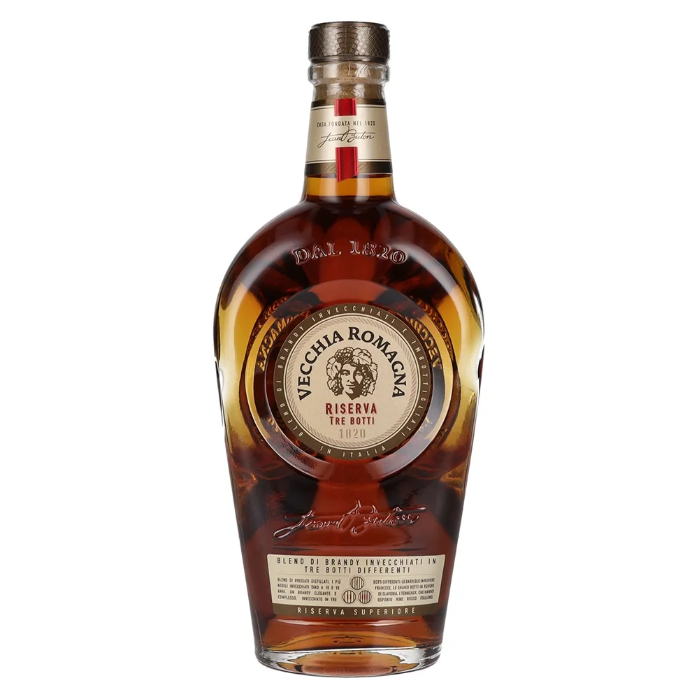 Brandy Vecchia Romagna Rierva Tre Botti 0,7 l