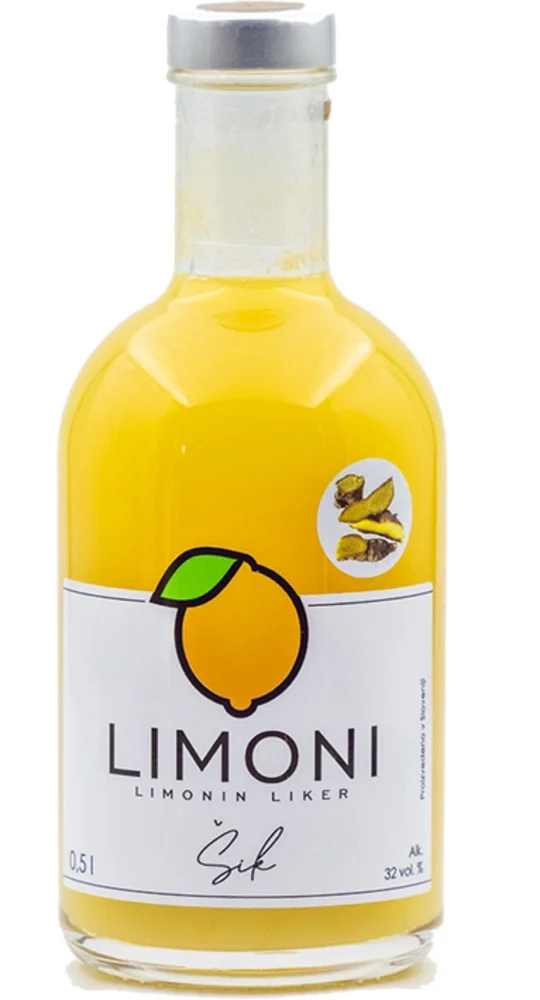 Liqueur Limoni + ingver (Limoncello) ŠIK 0,5 l