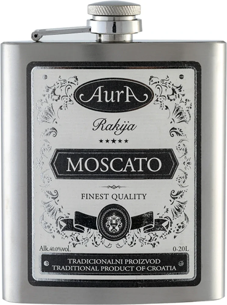 Fruit brandy Rakija Moscato Aura + bottle GB 0,2 l