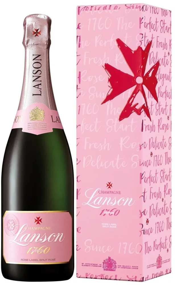Champagne Rose Brut Lanson + GB 0,75 l