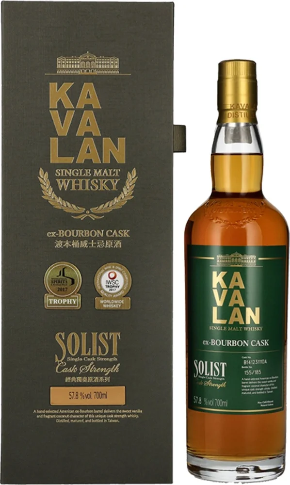 Tajvanski viski Solist Ex-Bourbon cask Kavalan + GB 0,7 l