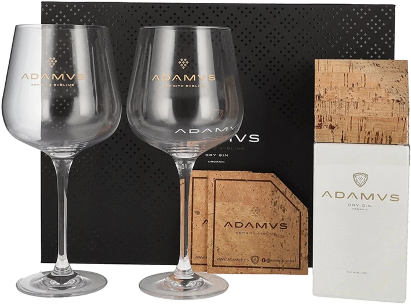 Gin Adamus Dry Gin Organic + 2 glasses GB 0,7 l