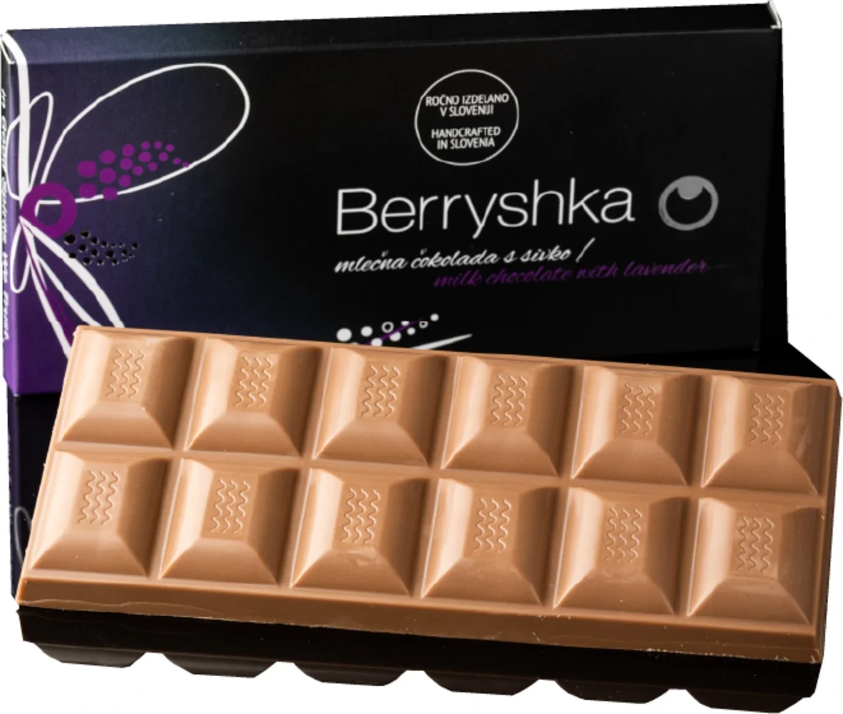Mliječna čokolada s lavandom Berryshka 120 g