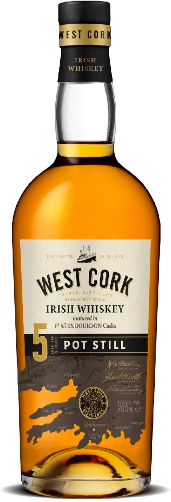 Irish Whisky West Cork 5 Year Old Pot Still 0,7 l