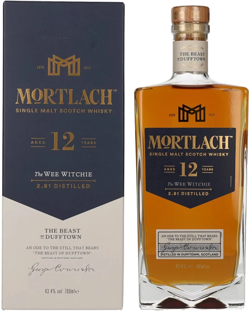 Škotski viski Mortlach 12y The WEE WITCHIE Single Malt + GB 0,7 l