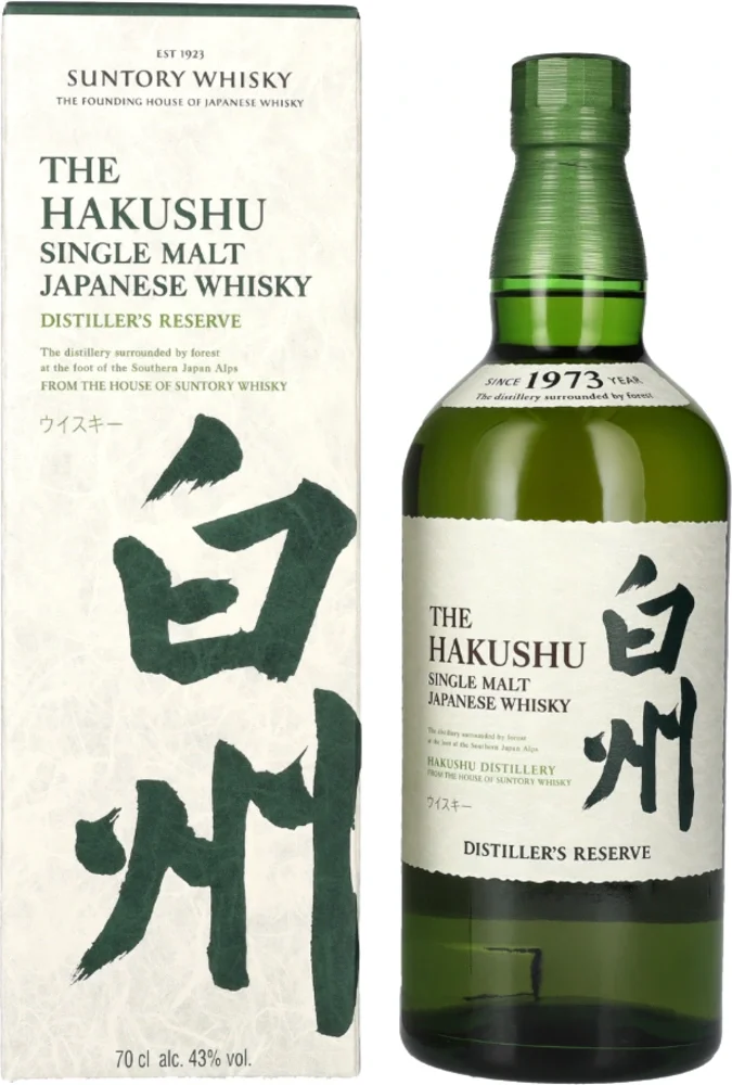 Japanski viski The Hakushu Single Malt Suntory Distiller's reserve + GB 0,7 l