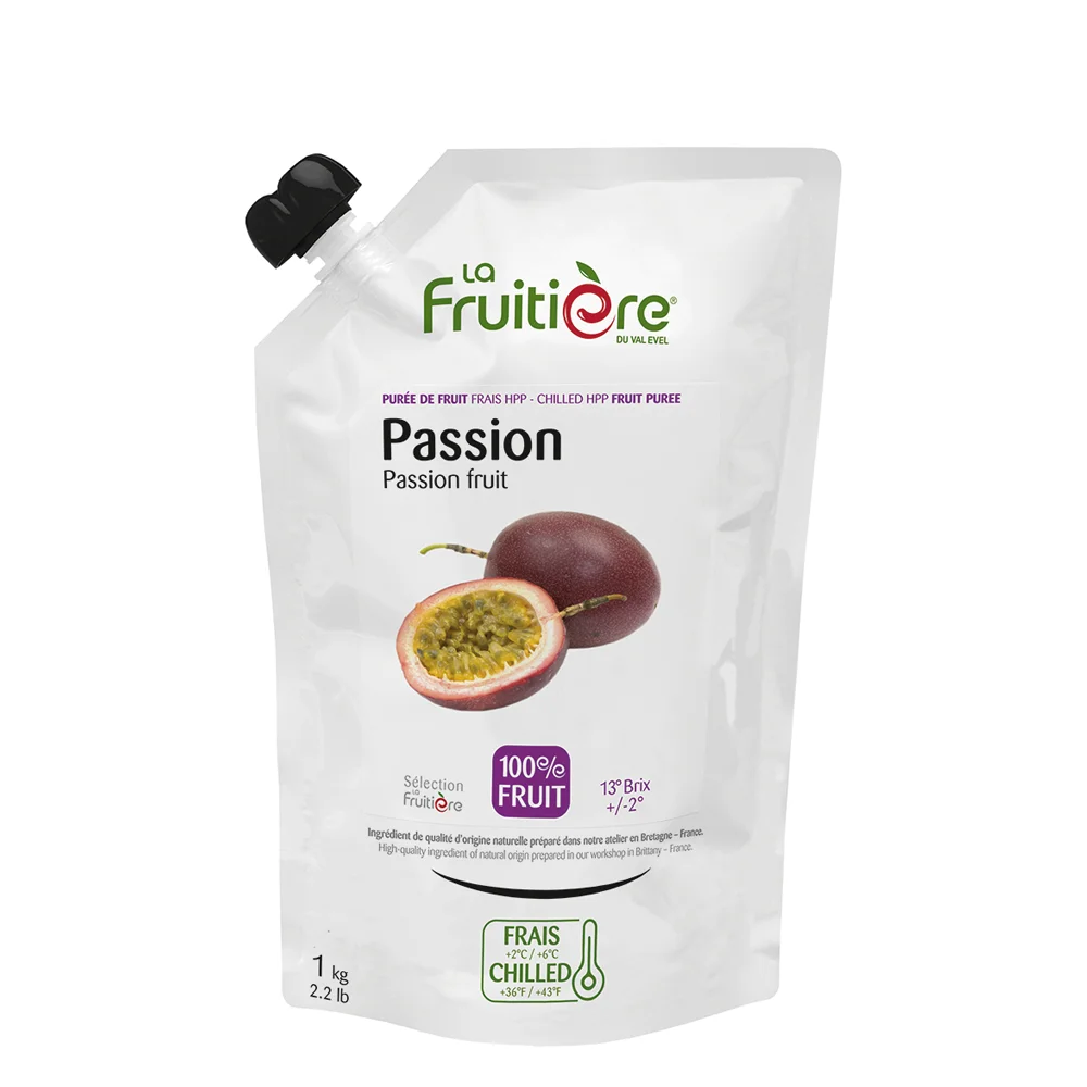 Fresh fruit puree Passion fruit 100% La Fruitiere 1 kg