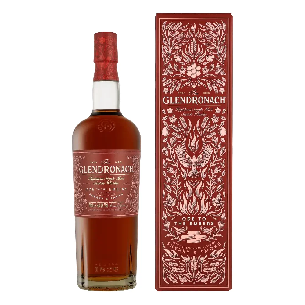 Škotski viski Glendronach ODE TO THE EMBERS Highland Single Malt + GB 0,7 l