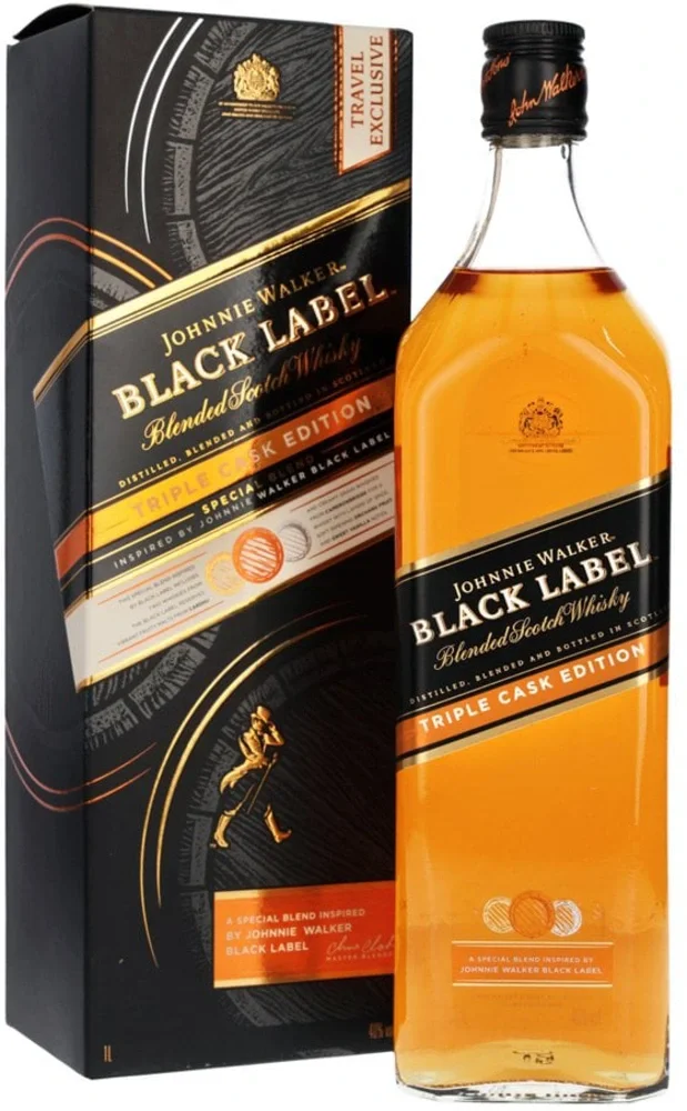 Scotch Whisky Johnnie Walker Black Label Triple Cask Edition + GB 1 l