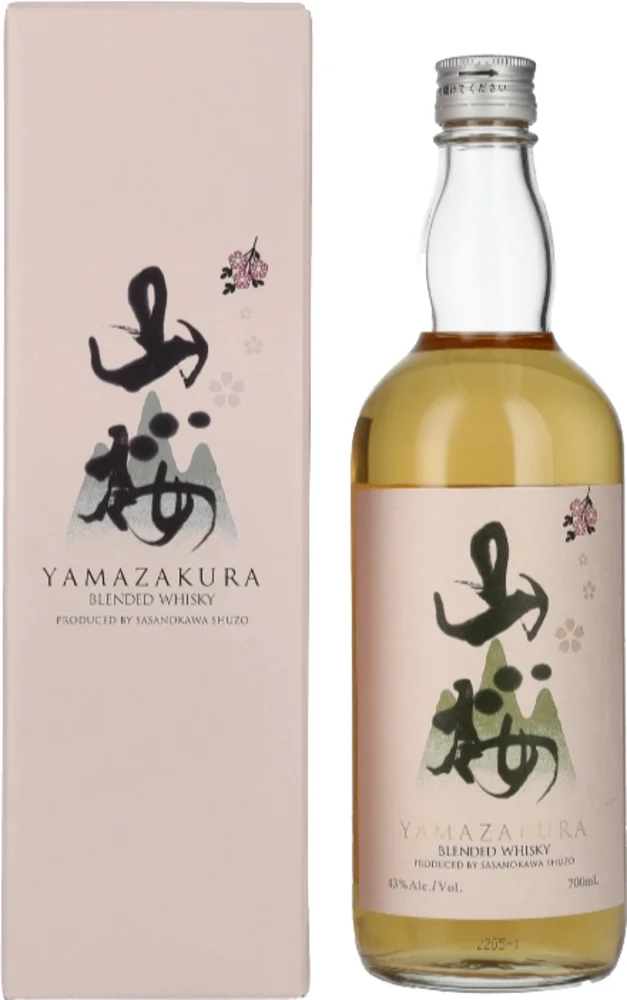 Japanese whisky Yamazakura Japanese Blended Whisky Pink Label + GB 0,7 l