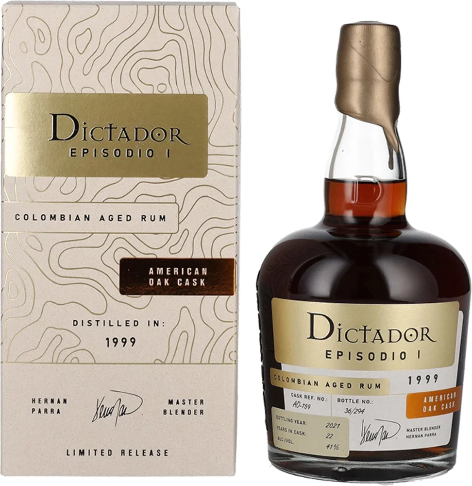 Rum EPISODIO I 22 Years Old 1999 Dictador + GB 0,7 l