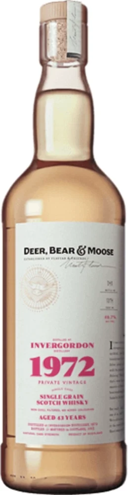 Scotch Whisky Deer, Bear & Moose Invergordon 1972 0,7 l