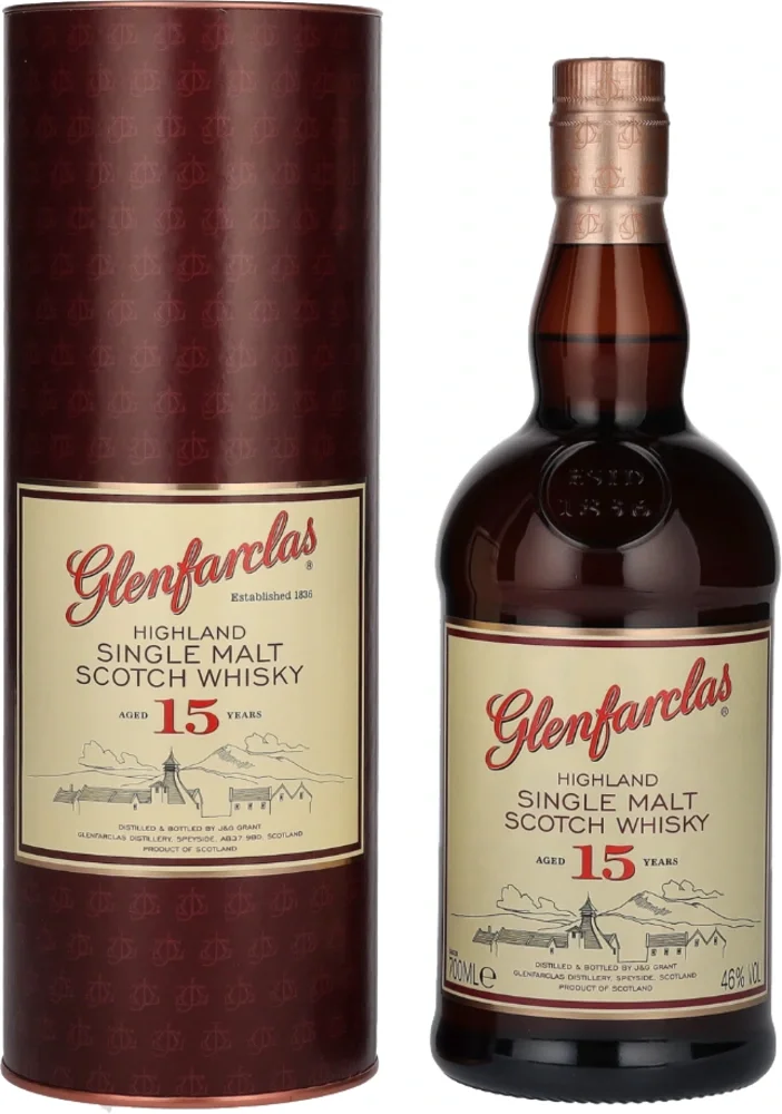 Scotch Whisky Glenfarclas 15yo Single malt + GB 0,7 l
