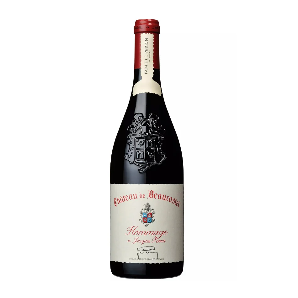 Vino Hommage a Jacques Perrin Chateauneuf-du-Pape 2018 Chateau de Beaucastel + WB 1,5 l