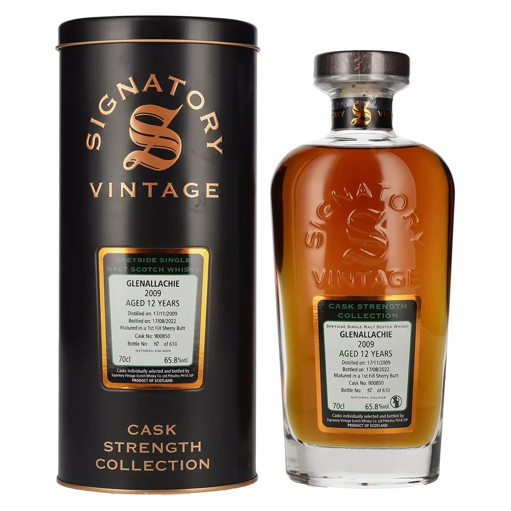 Scotch Whisky Signatory Vintage Glenallachie 2009 + GB 0,7 l