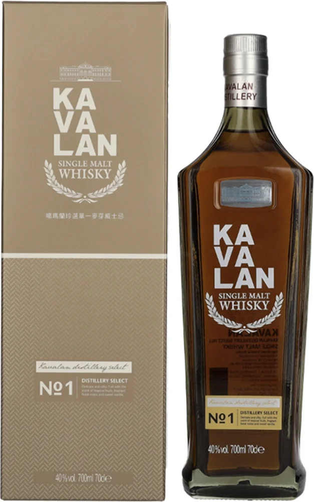 Tajvanski viski DISTILLERY SELECT Single Malt No.1 Kavalan + GB 0,7 l