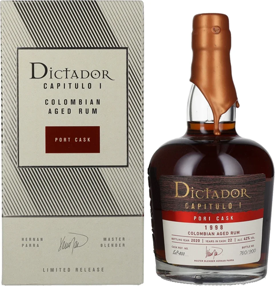 Rum Capitulo 22 Years Old 1998 Dictador + GB 0,7 l