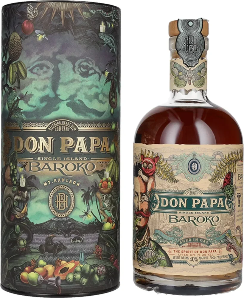 Rum Don Papa Baroko Limited Edition Harvest Canister + GB 0,7 l