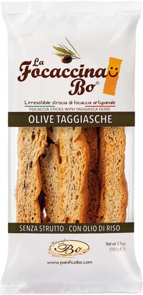 HRSKAVA FOCACCIA BO OLIVE TAGGIASCHE Grissinificio Bo 100 g