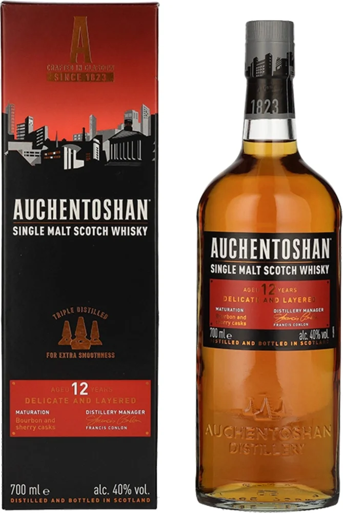 Škotski viski Auchentoshan 12 Single malt + GB 0,7 l