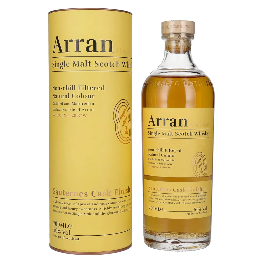 Škotski viski Arran Single Malt SAUTERNES CASK FINISH + GB 0,7 l