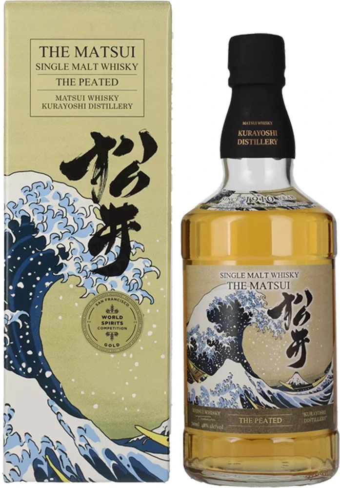 Japanski Whisky Single malt The Peated Cask Matsui + GB 0,7 l
