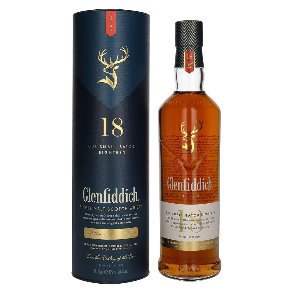 Scotch whisky Glenfiddich 18 yo + GB 0,7 l