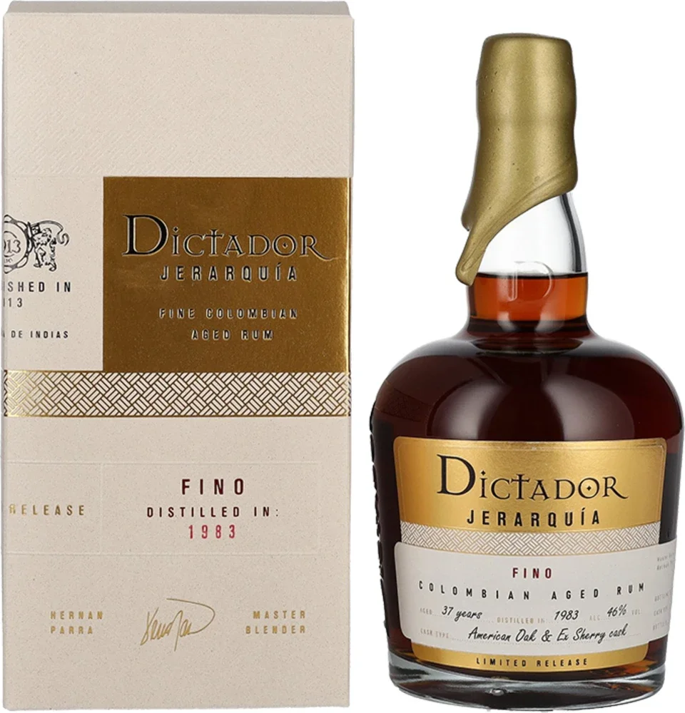 Rum JERARQUiA 37 Years Old 1983 + GB Dictador 0,7 l
