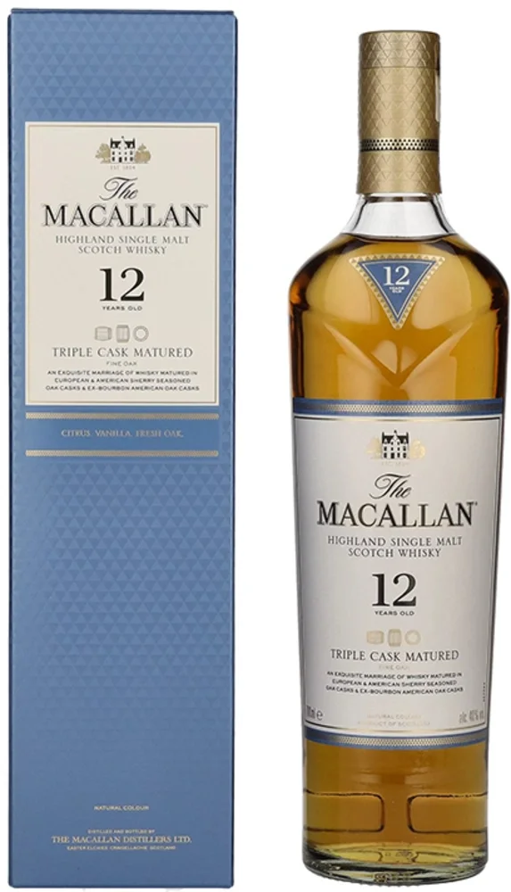Škotski viski 12 Years Old TRIPLE CASK Macallan + GB 0,7 l