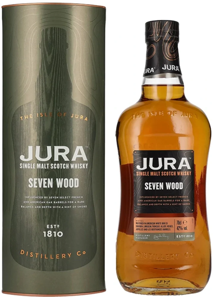 Scotch whisky Jura Seven Wood Single Malt + GB 0,7 l