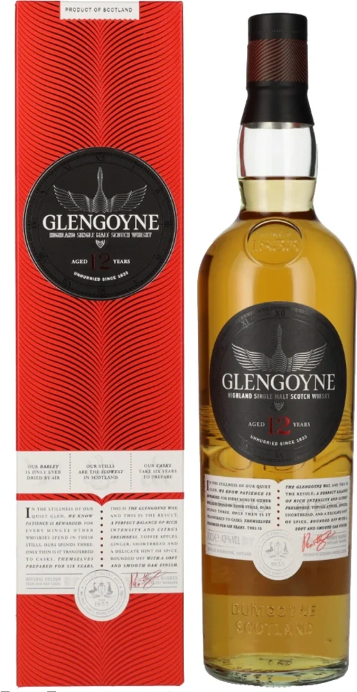 Scotch Whisky Glengoyne 12 Y.O. + Gb 0,7 l