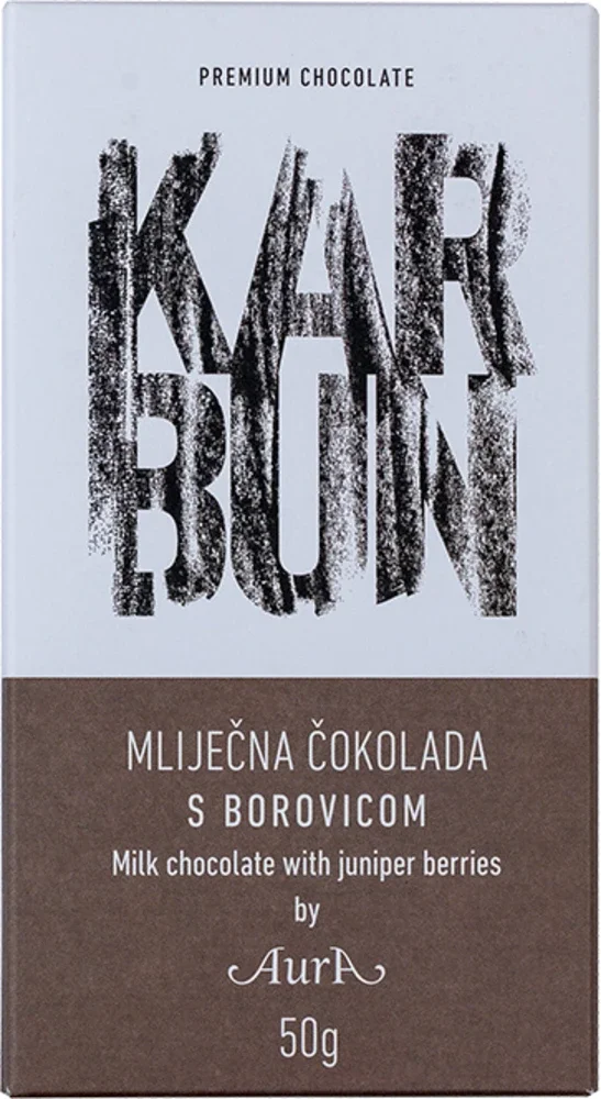 Čokolada Karbun mliječna s borovicom Aura 50 g