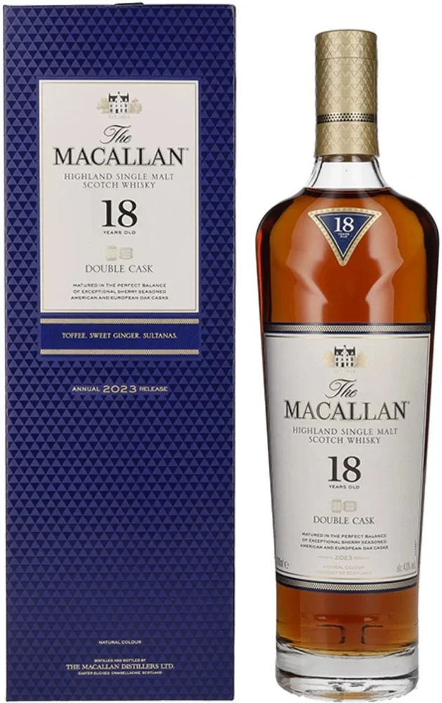 Škotski viski Macallan 18y DOUBLE CASK 2025 + GB 0,7 l