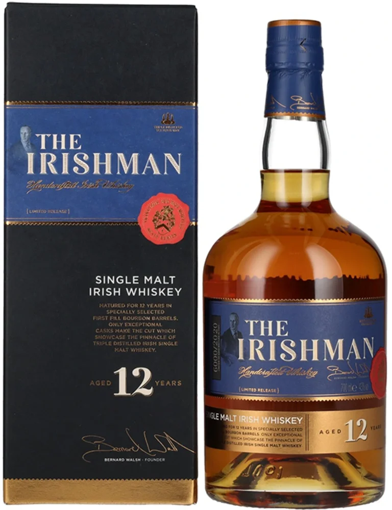 Irish Whisky The Irishman 12y Single Malt + GB 0,7 l