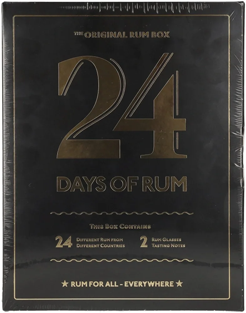 Rum S.B.S 24 DAYS OF RUM The Black Rum Box + 2 glasses 24 x 0,02 l