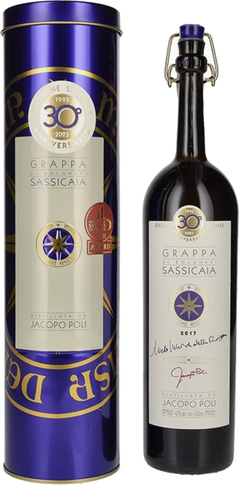 Voćna rakija Grappa di Bolgheri Sassicaia Poli + GB 0,50 l