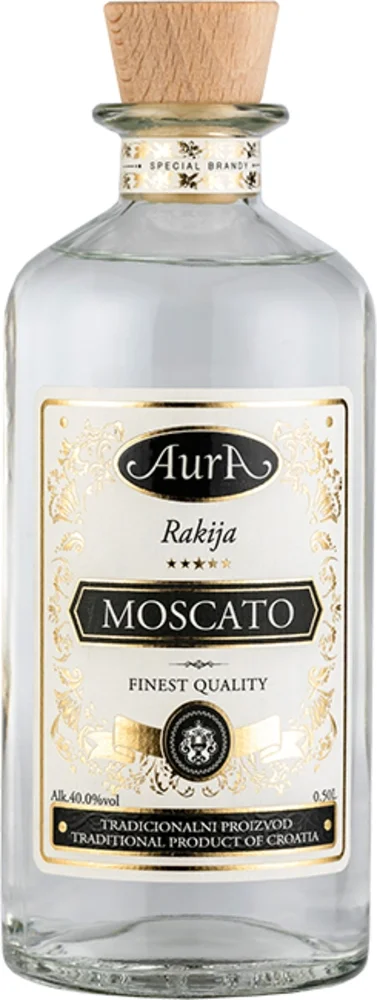Fruit brandy Rakija Moscato Aura 0,5 l
