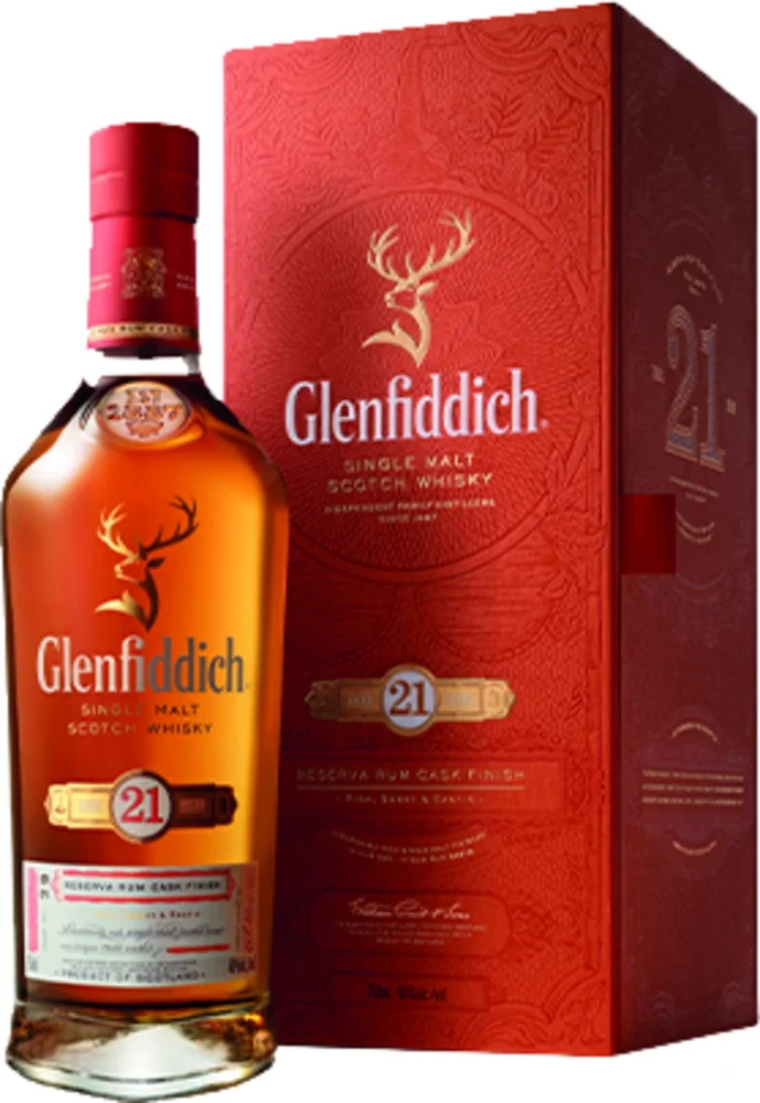 Škotski viski Glenfiddich 21y GRAN RESERVA Rum Cask Finish + GB 0,7 l