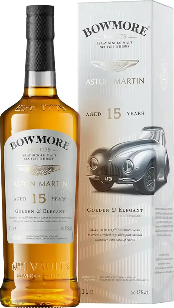 Škotski viski Bowmore 15y Aston Martin edition + GB 1 l