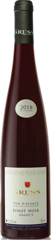 Vino Pinot Noir Grand V Domaine Gruss 0,75 l
