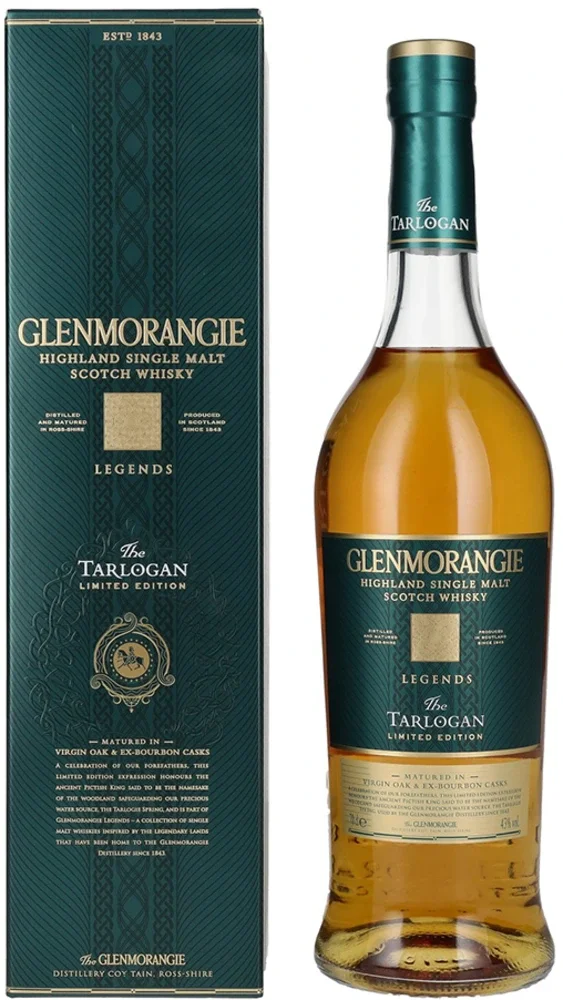 Škotski viski Glenmorangie Legends The TARLOGAN Highland Single Malt + GB 0,7 l