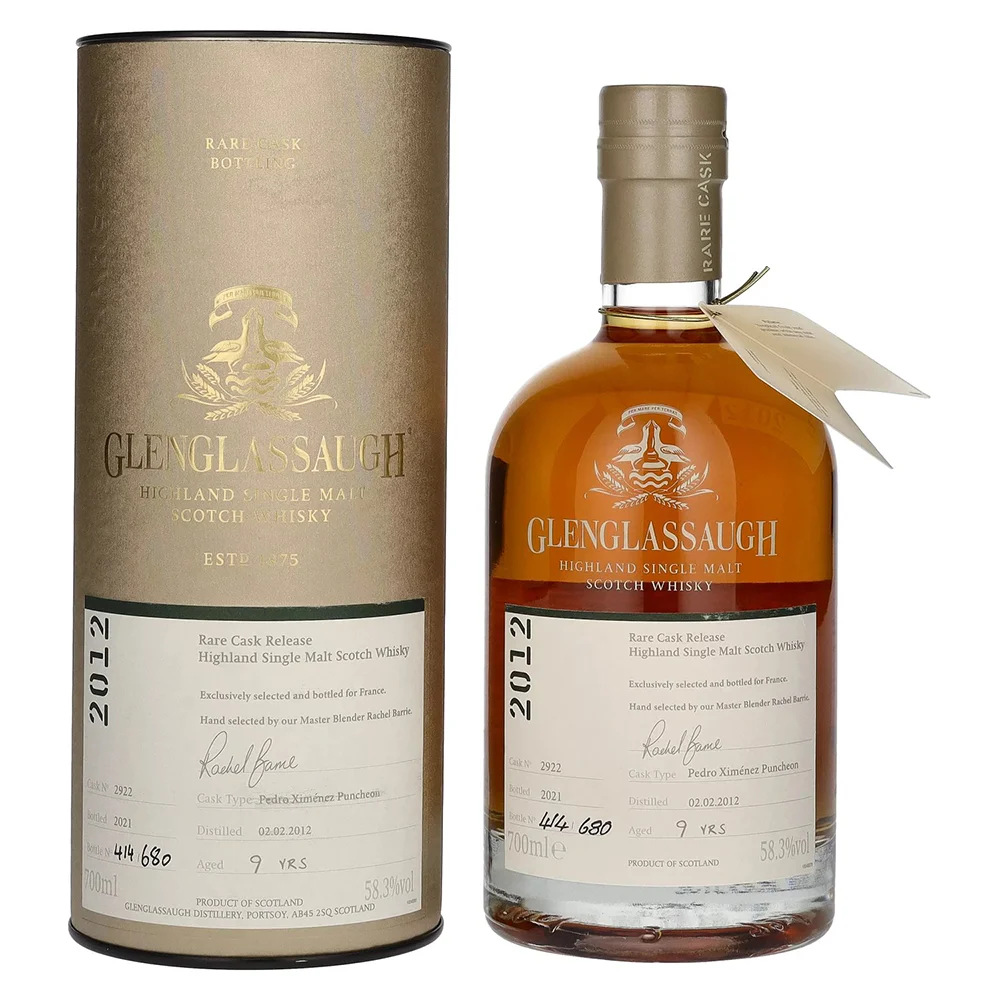 Scotch Whisky Glenglassaugh 9 Years Old Rare Cask Release 2012 PX Puncheon Batch + GB 0,7 l