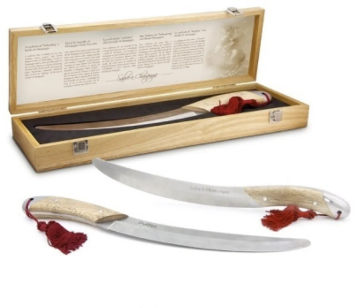 Gift set Saber for opening Sparkling wine/Champagne in wooden crate 1 piece