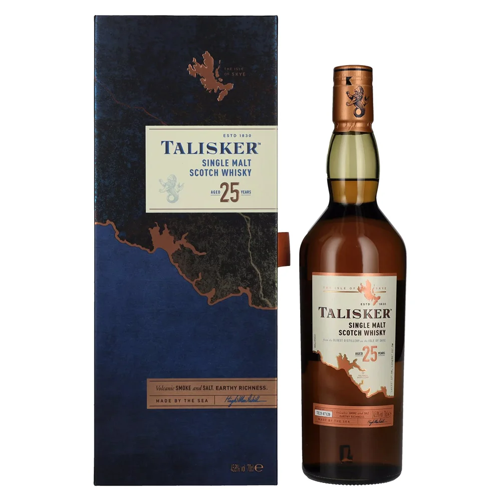 Scotch whisky Talisker 25 Single Malt + GB 0,7 l