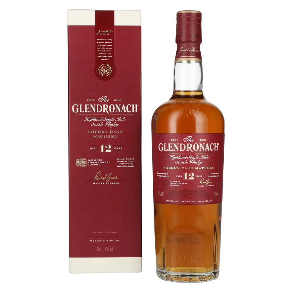Škotski viski Glendronach 12YO Sherry cask + GB 0,7 l