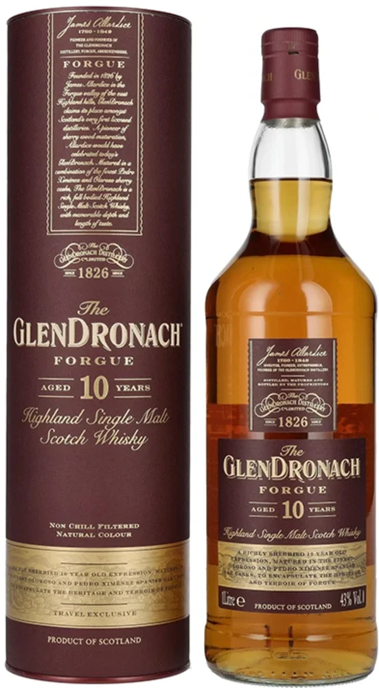 Škotski viski Glendronach 10YO Furge Single malt + GB 1 l