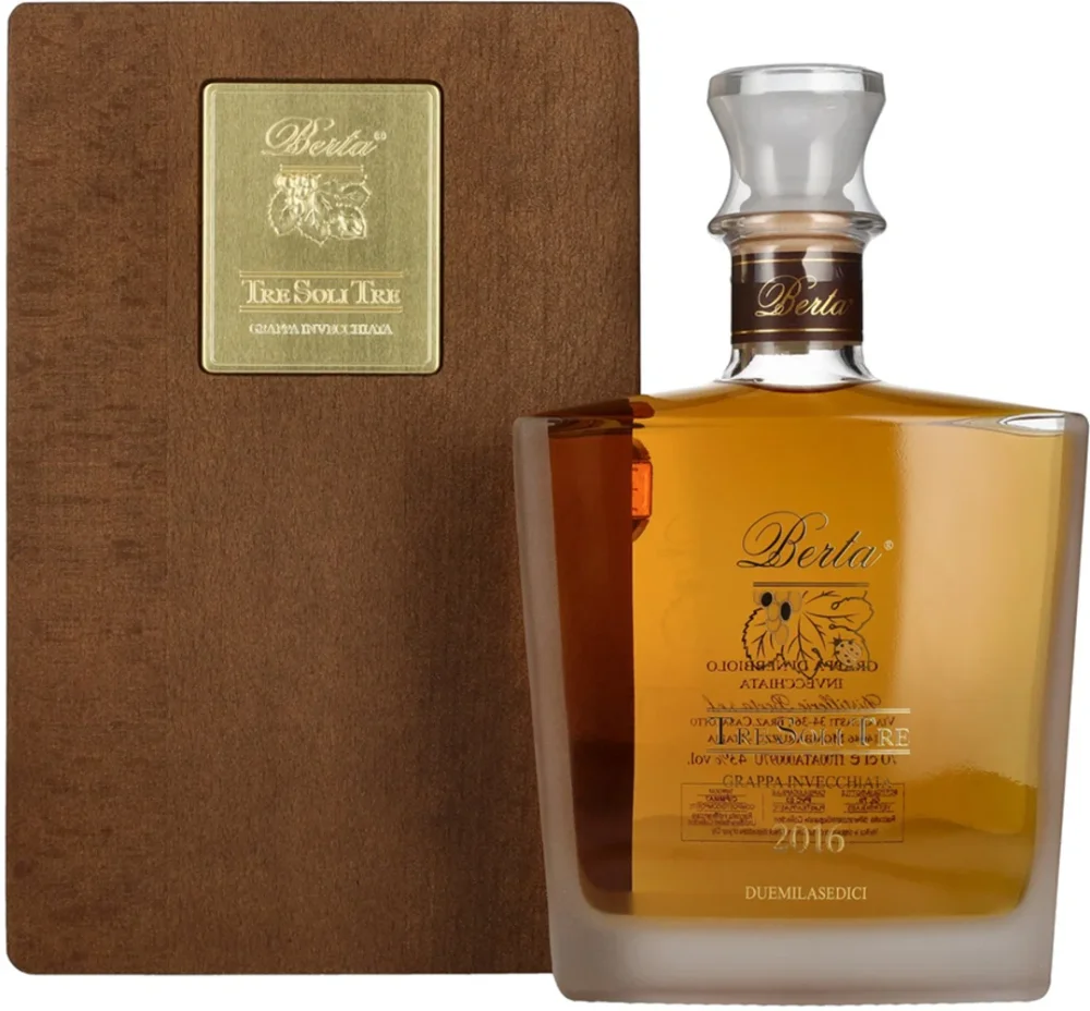 Voćna rakija Grappa Berta Tre Soli Tre 2016 + GB 0,7 l